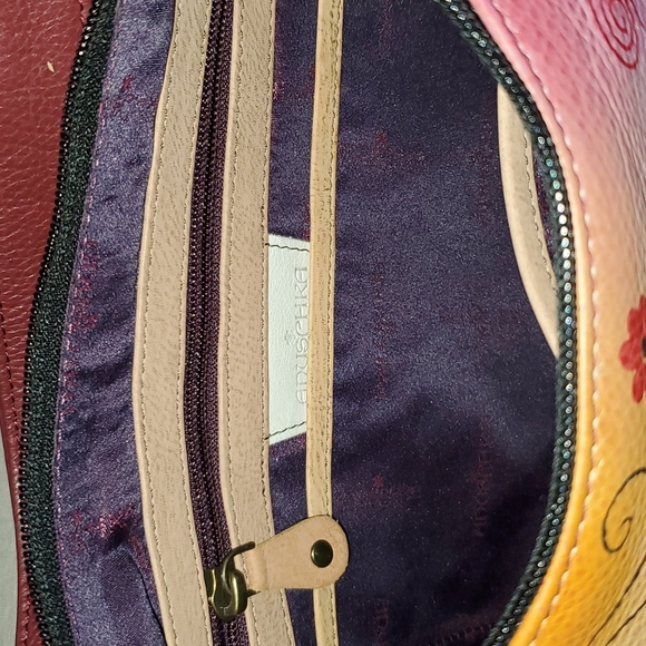 Anuschka floral elephant adjustable strap nwt leather bag - Picture 8 of 10